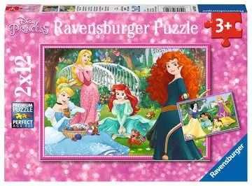 Puzzle dla dzieci 2D: Świat Księżniczek Disney 2x12 elementów Puzzle;Puzzle dla dzieci - Zdjęcie 1 - Ravensburger