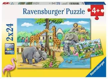 07806 6  動物園へようこそ（24ピースx2） パズル;お子様向けパズル - 画像 1 - Ravensburger