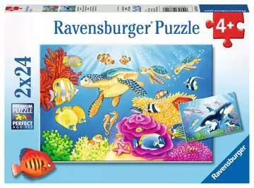 Monde sous-marin coloré   2x24p Puzzles;Puzzles pour enfants - Image 1 - Ravensburger