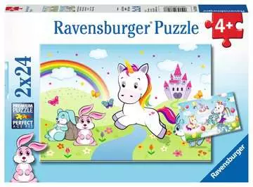 Märchenhaftes Einhorn     2x24p Pussel;Barnpussel - bild 1 - Ravensburger