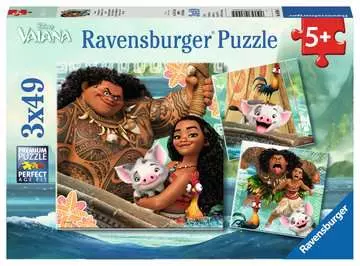 VAIANA ODKRYWCZA PODRÓŻ 3X49 Puzzle;Puzzle dla dzieci - Zdjęcie 1 - Ravensburger
