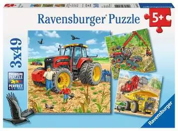 Zemědělské stroje 3x49 dílků 2D Puzzle;Dětské puzzle - obrázek 1 - Ravensburger