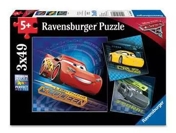 CARS 3 3X49 EL Puzzle;Puzzle dla dzieci - Zdjęcie 1 - Ravensburger