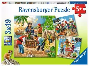 PRZYGODY PIRATÓW 3X49 EL Puzzle;Puzzle dla dzieci - Zdjęcie 1 - Ravensburger