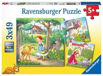 Malá červená Karkůlka 3x49 dílků 2D Puzzle;Dětské puzzle - obrázek 1 - Ravensburger