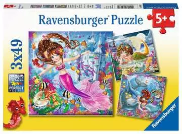 Charming mermaids         3x49p Puslespil;Puslespil for børn - Billede 1 - Ravensburger