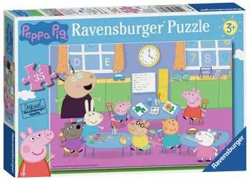 Prasátko Peppa ve škole 35 dílků 2D Puzzle;Dětské puzzle - obrázek 1 - Ravensburger