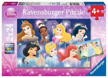 Disney Princezny 2x24 dílků 2D Puzzle;Dětské puzzle - obrázek 1 - Ravensburger