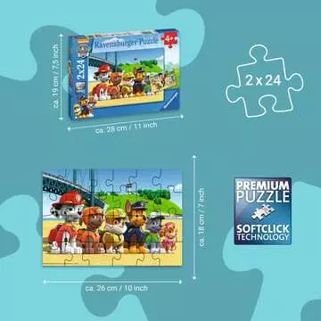 Puzzle dla dzieci 2D: Drużyna Psi Patrol 2x24 elementy Puzzle;Puzzle dla dzieci - Zdjęcie 4 - Ravensburger