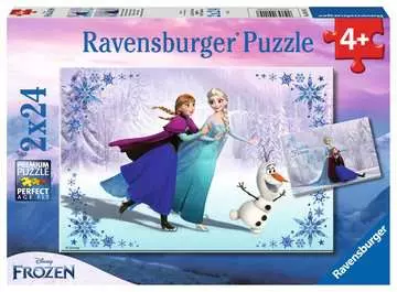 Disney Ledové království: sestry navždy 2x24 dílků 2D Puzzle;Dětské puzzle - obrázek 1 - Ravensburger