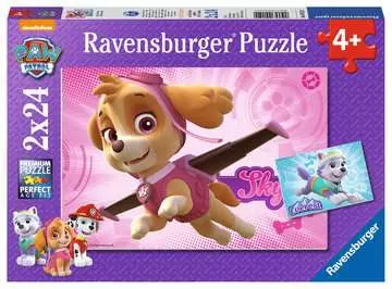 Puzzle dla dzieci 2D: Psi Patrol. Skye i Everest 2x24 elementy Puzzle;Puzzle dla dzieci - Zdjęcie 1 - Ravensburger