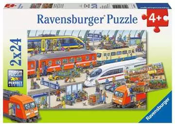 Vlakové nádraží 2x24 dílků 2D Puzzle;Dětské puzzle - obrázek 1 - Ravensburger