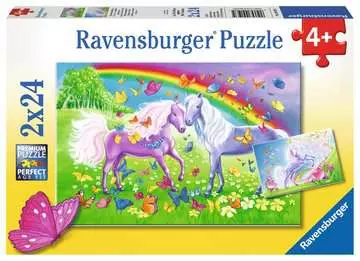 KONIE Z TĘCZĄ 2X24P Puzzle;Puzzle dla dzieci - Zdjęcie 1 - Ravensburger