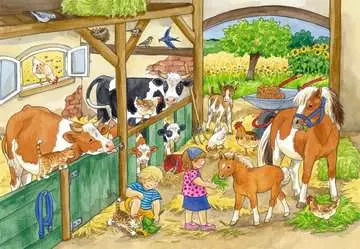 A Day at the Farm         2x24p Puslespill;Barnepuslespill - bilde 2 - Ravensburger
