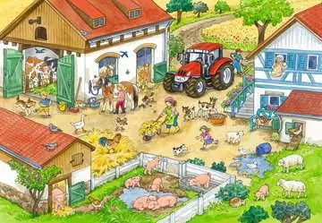 A Day at the Farm         2x24p Puslespill;Barnepuslespill - bilde 3 - Ravensburger