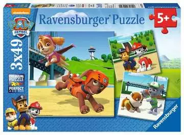 Tlapková Patrola: Psí tým 3x49 dílků 2D Puzzle;Dětské puzzle - obrázek 1 - Ravensburger
