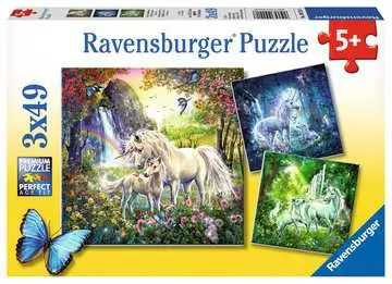 PIĘKNE JEDNOROŻCE 3X49 Puzzle;Puzzle dla dzieci - Zdjęcie 1 - Ravensburger