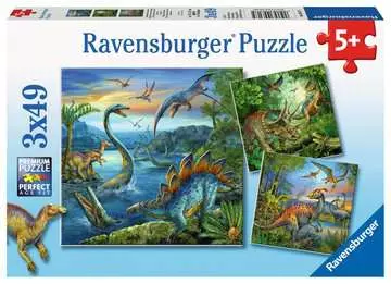 Puzzles 3x49 p - La fascination des dinosaures Puzzle;Puzzle enfants - Image 1 - Ravensburger