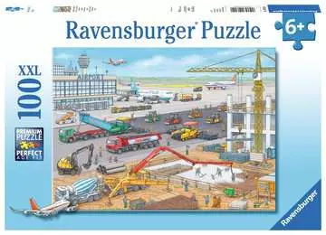 Stavba na letišti 100 dílků 2D Puzzle;Dětské puzzle - obrázek 1 - Ravensburger