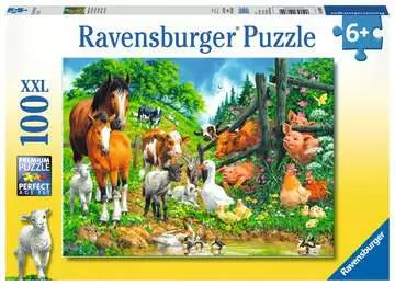 Zvířata spolu 100 dílků 2D Puzzle;Dětské puzzle - obrázek 1 - Ravensburger