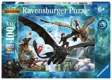 JAK WYTRESOWAĆ SMOKA - 100EL XXL Puzzle;Puzzle dla dzieci - Zdjęcie 1 - Ravensburger