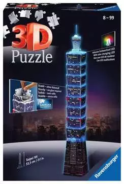 Taipei (Noční edice) 216 dílků 3D Puzzle;3D Puzzle Budovy - obrázek 1 - Ravensburger