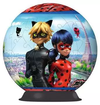 Puzzle-Ball Miraculous: Kouzelná Beruška a Černý kocour 72 dílků 3D Puzzle;3D Puzzle-Balls - obrázek 2 - Ravensburger