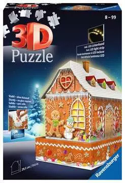 3D Puzzle, Casetta di pan di zenzero Night Edition 3D Puzzle;Night Edition - immagine 1 - Ravensburger