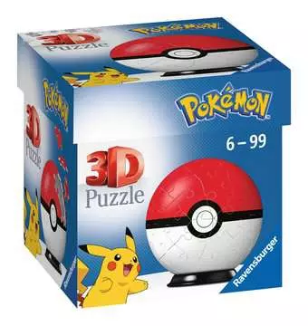 Puzzles 3D Ball 54 p - Poké Ball / Pokémon 3D puzzels;Puzzle 3D Ball - Image 1 - Ravensburger