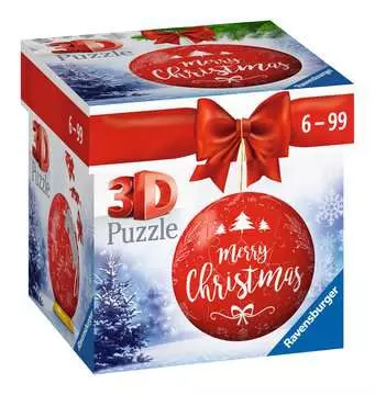 3 D Merry Christmas       54p 3D puzzels;Puzzle 3D Ball - Image 1 - Ravensburger