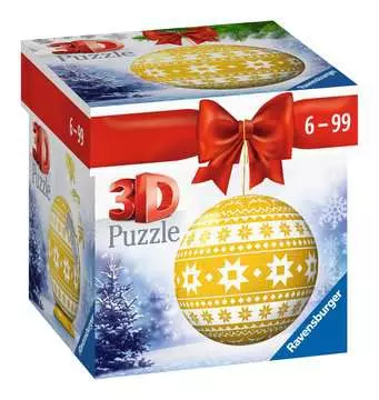 Puzzle-Ball Vánoční ozdoba žlutá 54 dílků 3D Puzzle;3D Puzzle-Balls - obrázek 1 - Ravensburger