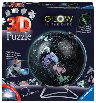 Puzzle 3D Globe phosphorescent 180 p - La carte du ciel étoilé 3D puzzels;Puzzle 3D Ball - Image 1 - Ravensburger
