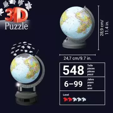 Aarde met licht 3D puzzels;3D Puzzle Ball - image 5 - Ravensburger