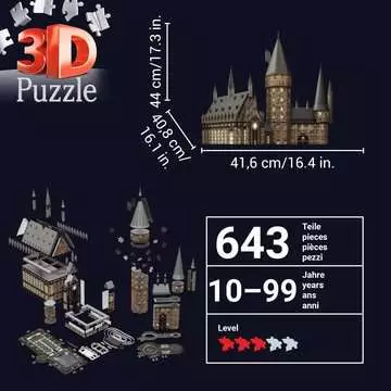 Harry Potter Hogwarts School 3D Puzzle®;Bygninger - bilde 5 - Ravensburger