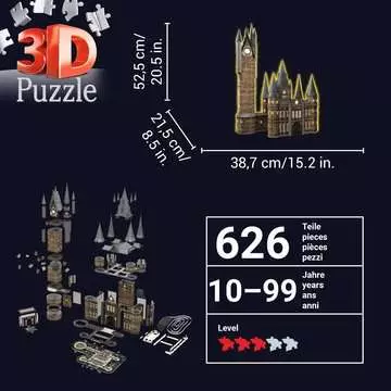 Hogwarts Castle - Astronomy Tower - Night Edition 3D Puzzle®;Bygninger - Billede 5 - Ravensburger