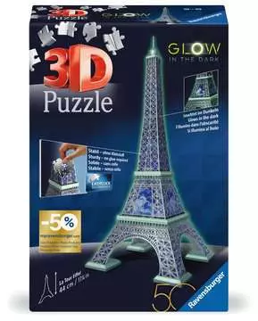 Eiffelova věž výroční edice (Noční edice) 3D Puzzle;3D Puzzle Budovy - obrázek 1 - Ravensburger