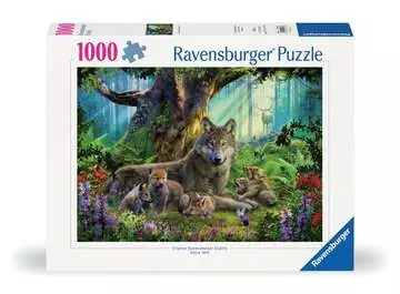 Puzzle 1000 p - Famille de loups dans la forêt Puzzles;Puzzles pour adultes - Image 1 - Ravensburger