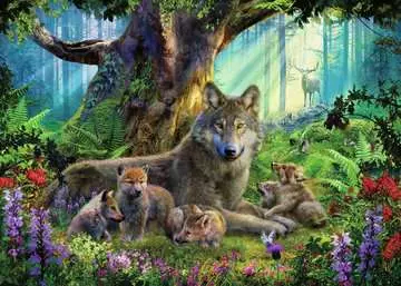 Puzzle 1000 p - Famille de loups dans la forêt Puzzles;Puzzles pour adultes - Image 2 - Ravensburger