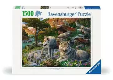 Puzzle 1500 p - Loups au printemps Puzzles;Puzzles pour adultes - Image 1 - Ravensburger
