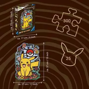 Puzzle en bois - Forme - 300 p - Pikachu Puzzle;Puzzles adultes - Image 3 - Ravensburger