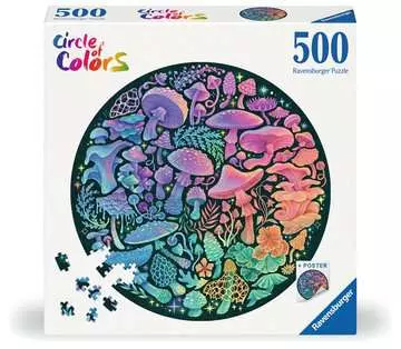 Puzzle rond 500 p - Champignons (Circle of Colors) Puzzle;Puzzles adultes - Image 1 - Ravensburger