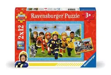 Požárník Sam v akci 2x12 dílků 2D Puzzle;Dětské puzzle - obrázek 1 - Ravensburger