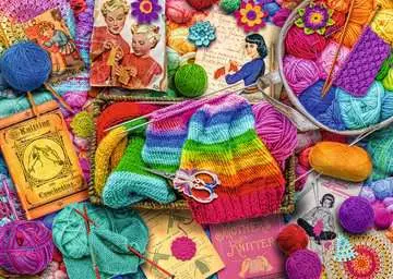 Vintage pletení a háčkování 1000 dílků 2D Puzzle;Puzzle pro dospělé - obrázek 2 - Ravensburger