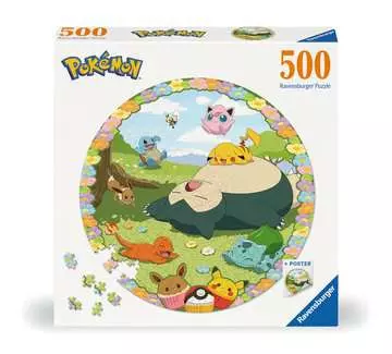 Puzzle rond 500 p - Pokémon en fleurs Puzzle;Puzzles adultes - Image 1 - Ravensburger