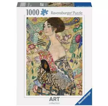 Gustav Klimt: Dáma s vějířem 1000 dílků 2D Puzzle;Puzzle pro dospělé - obrázek 1 - Ravensburger