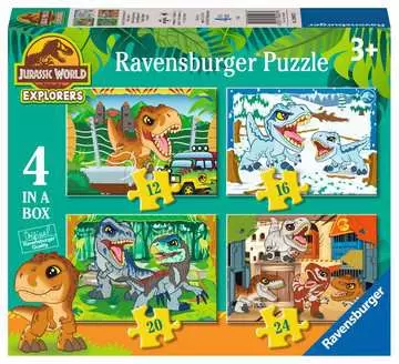 Jurský svět: Explorers 4 v 1 2D Puzzle;Dětské puzzle - obrázek 1 - Ravensburger