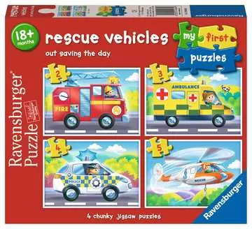 Moje první puzzle Záchranářská vozidla 2/3/4/5 dílků 2D Puzzle;Dětské puzzle - obrázek 1 - Ravensburger