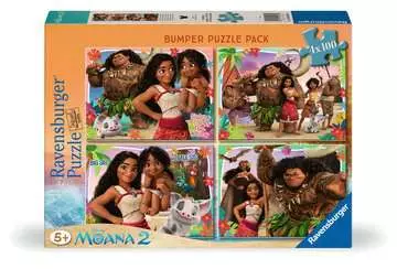 Disney: Vaiana 4x100 dílků 2D Puzzle;Dětské puzzle - obrázek 1 - Ravensburger