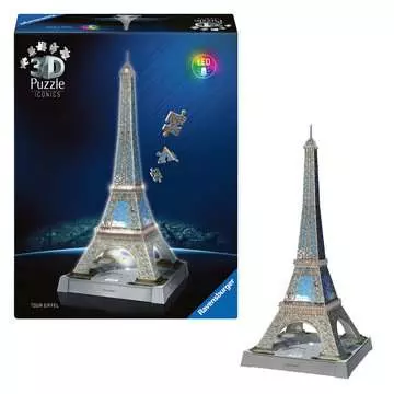 Eiffel Tower Light Up 3D Puzzle , 216pc 3D Puzzle®;Muodot - Kuva 3 - Ravensburger