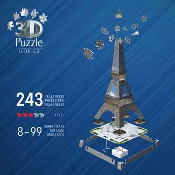 Eiffel Tower Light Up 3D Puzzle , 216pc 3D Puzzle®;Muodot - Kuva 4 - Ravensburger